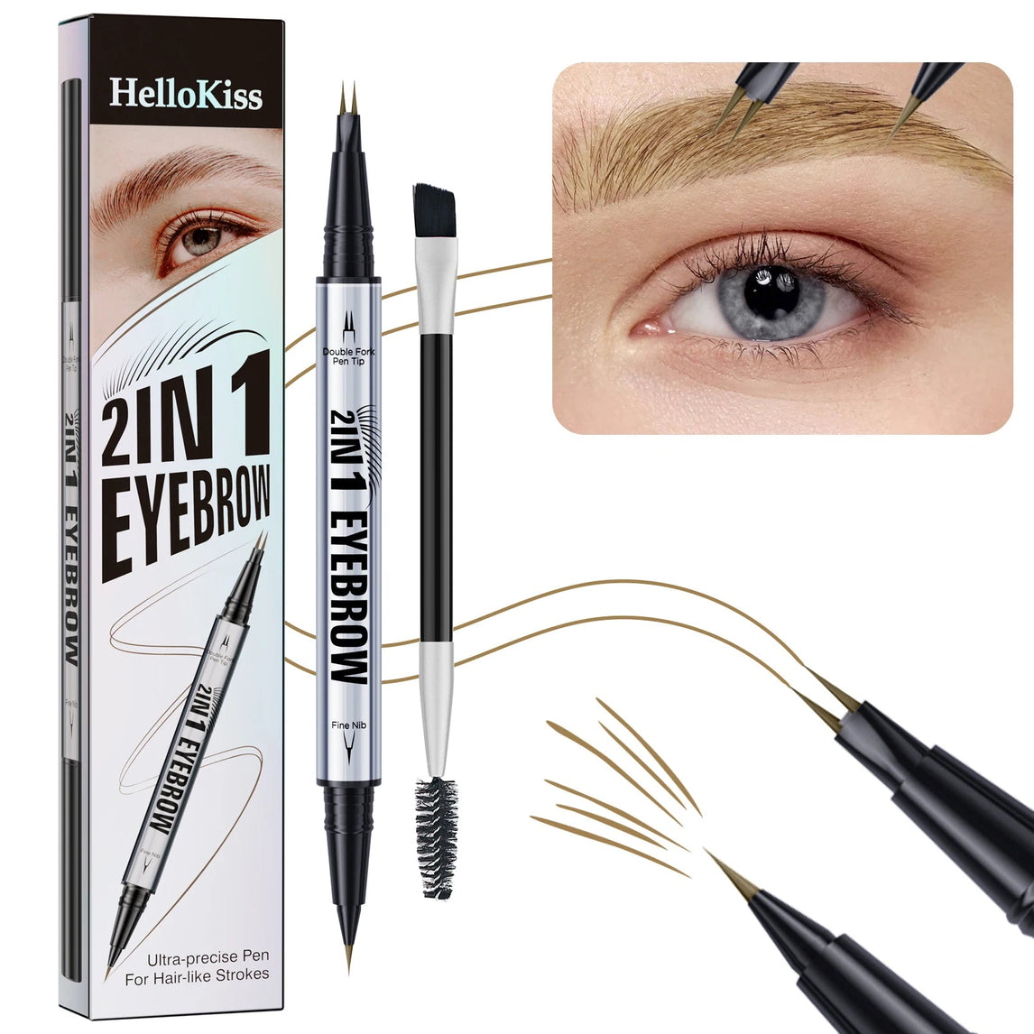 Waterproof Dual-Ended Eyebrow Pencil