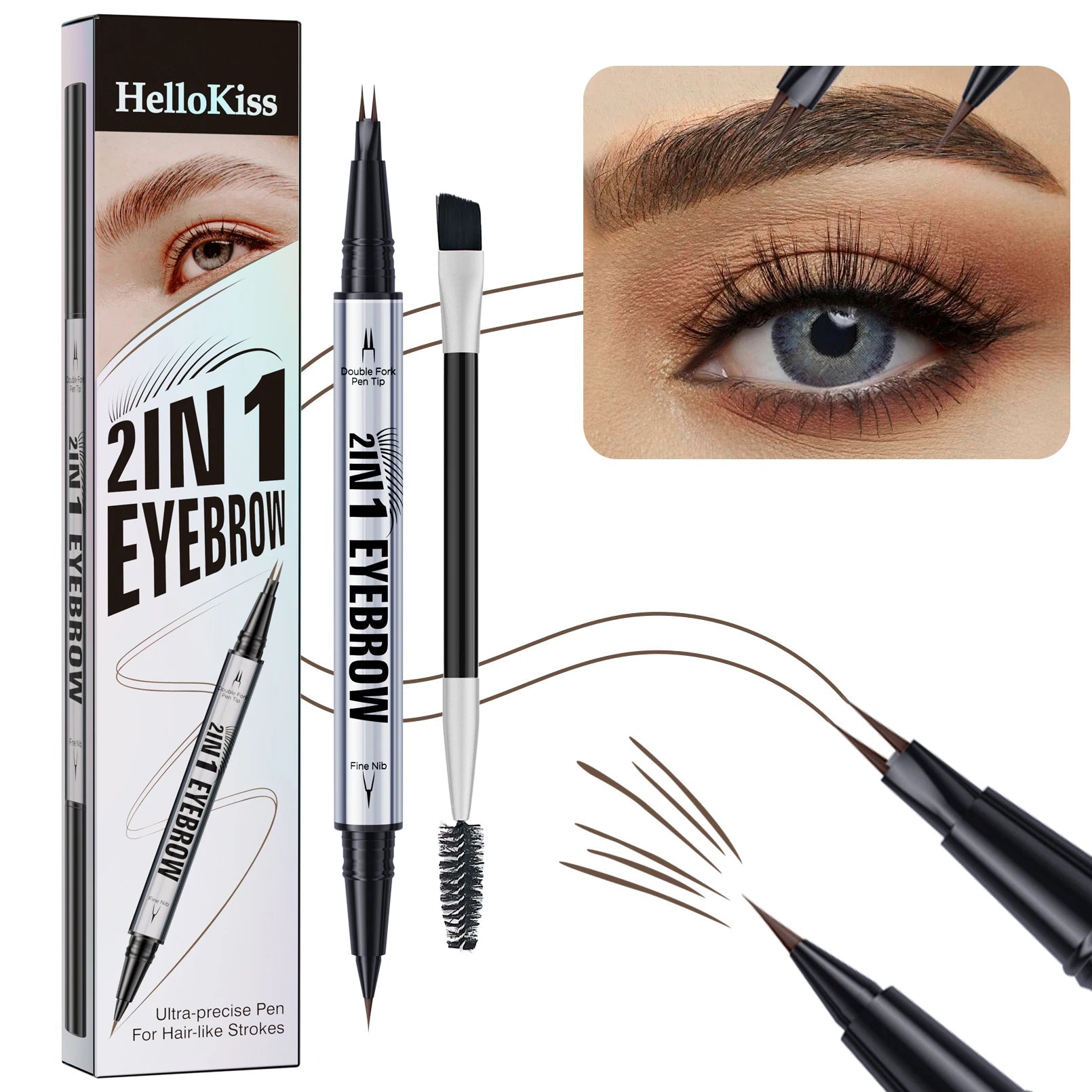 Waterproof Dual-Ended Eyebrow Pencil
