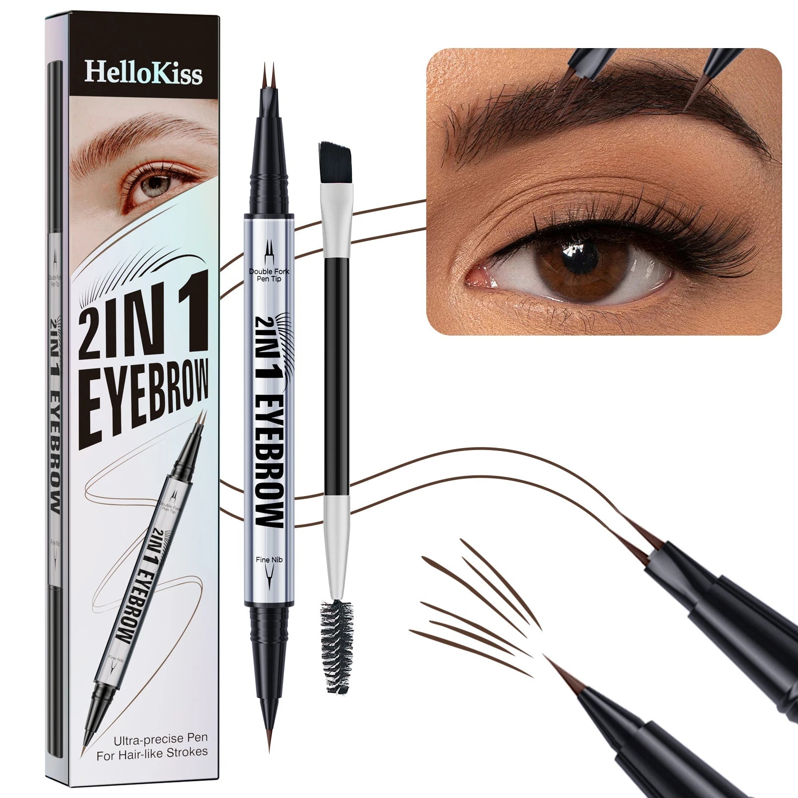 Waterproof Dual-Ended Eyebrow Pencil