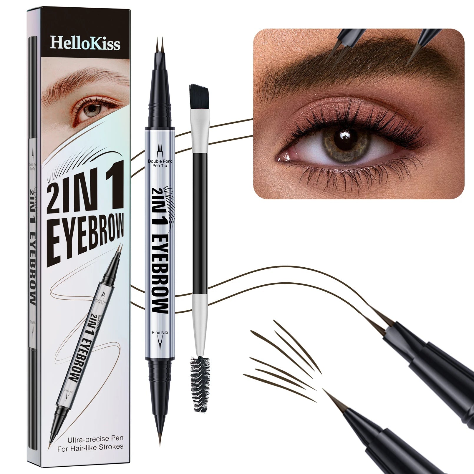 Waterproof Dual-Ended Eyebrow Pencil